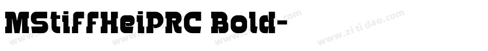 MStiffHeiPRC Bold字体转换